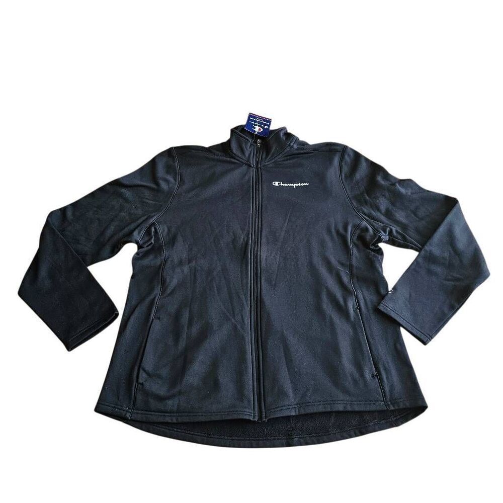 Champion womens Sz 2XL black Zip up light weight jacket